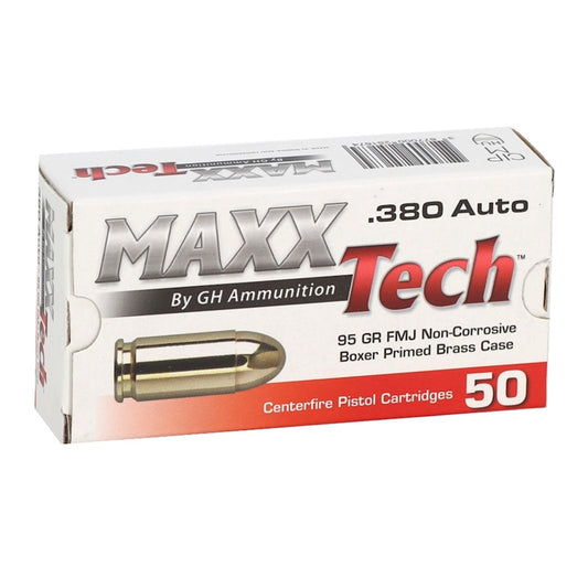 Maxx Tech 380 95gr FMJ Ammunition