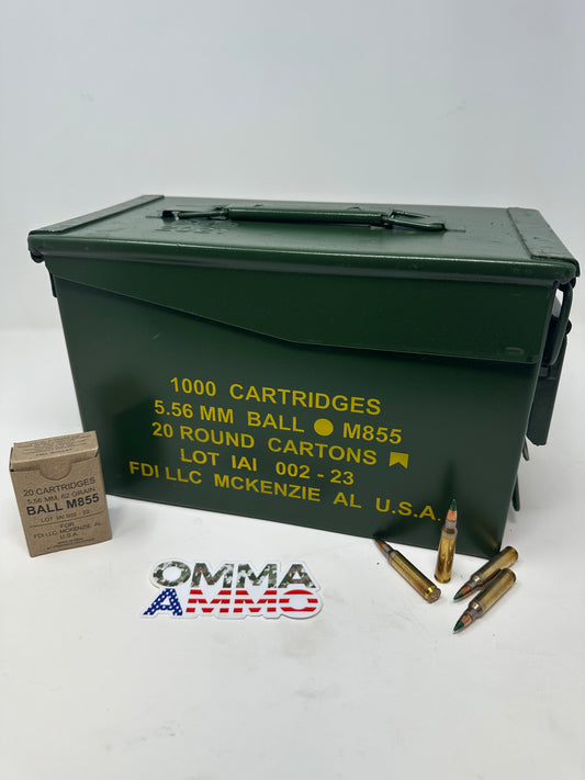 FDI 5.56 62gr M855 Green Tip Steel Core