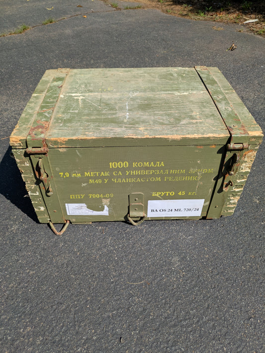 Yugo 8mm Mauser M49 1000 RND Crate linked for 1919 MG