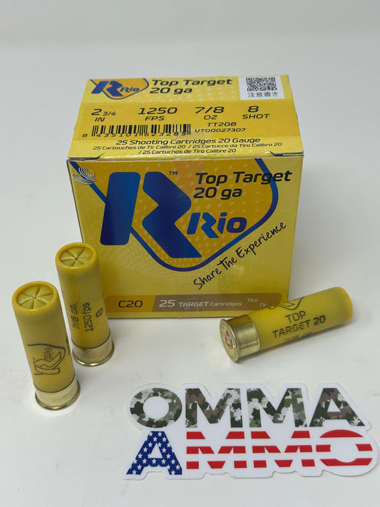 RIO Top Target 20ga., 2 3/4", 7/8oz. #8